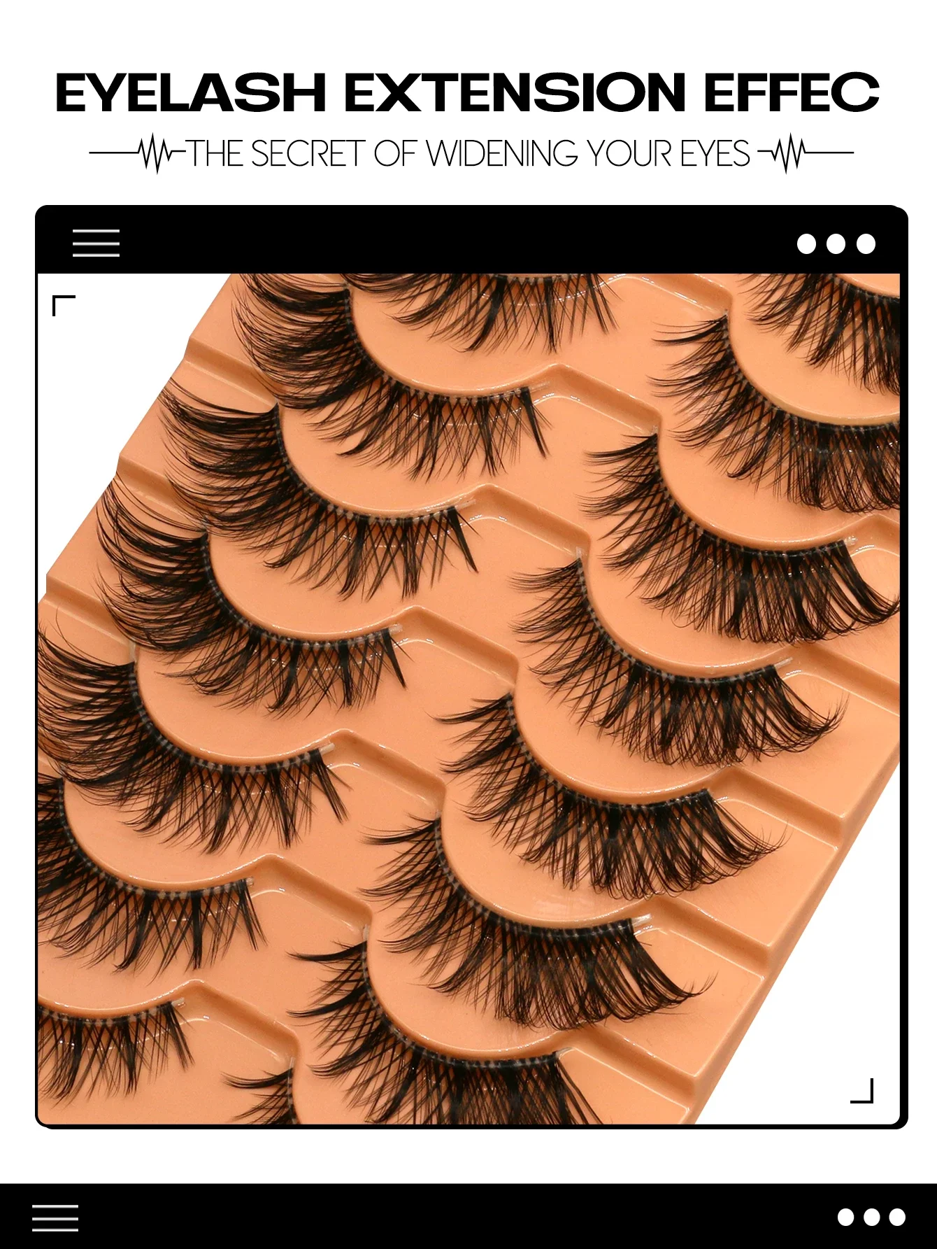 Veltrinay cílios olho de gato banda clara cílios postiços raposa olho cílios falso vison cílios aparência natural cílios extensão maquiagem