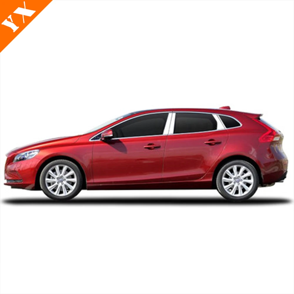 

Stainless Garnish For Volvo S60L S60 V40 XC60 Accessories Car Side Door Window Trim Decoration Protect Moulding Sticker Cover