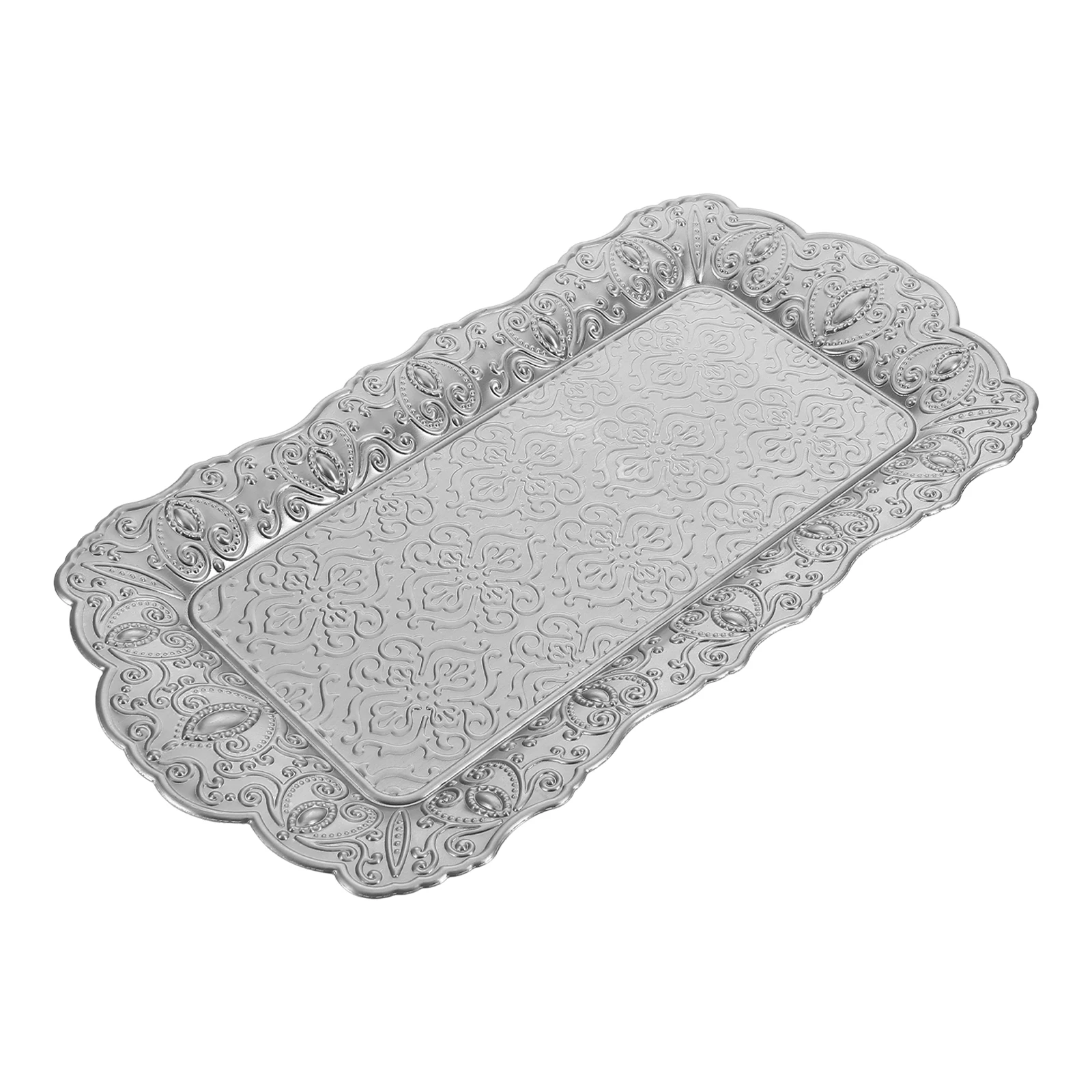 

European Style Fruit Tray Decorative Metal Trays Serving Large Capacity Living Room Creative Design Tea Party Kitchen Barware