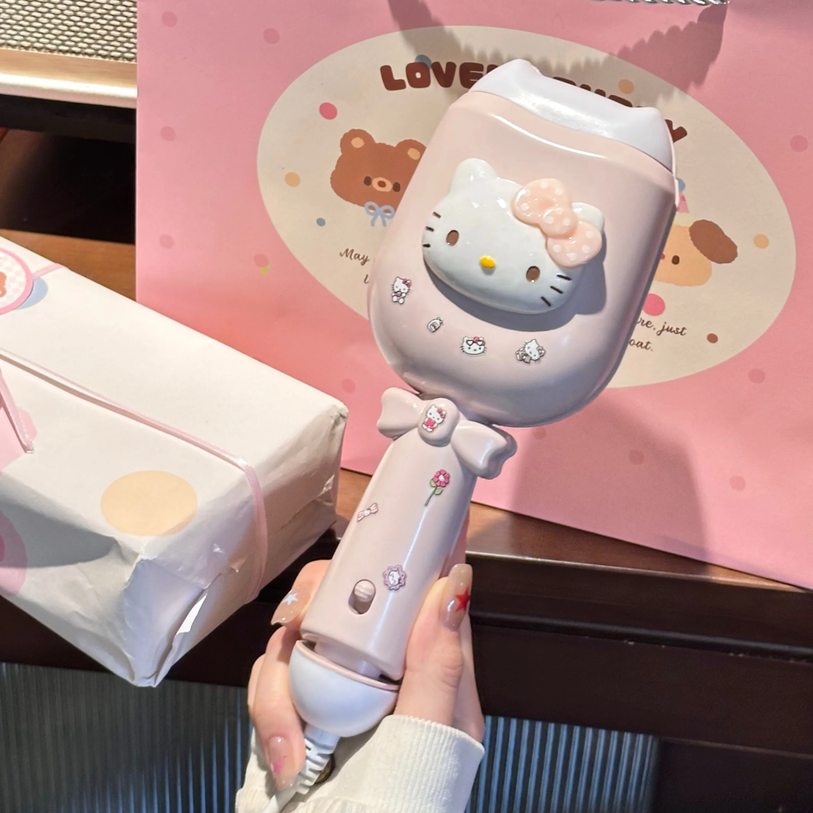 

Sanrio Hello Kitty Cat Claw Chicken Rolls Шина для ухода за волосами с отрицательными ионами MINISO Kawaii Выпрямитель для волос с героями мультфильмов милый подарок для девочек