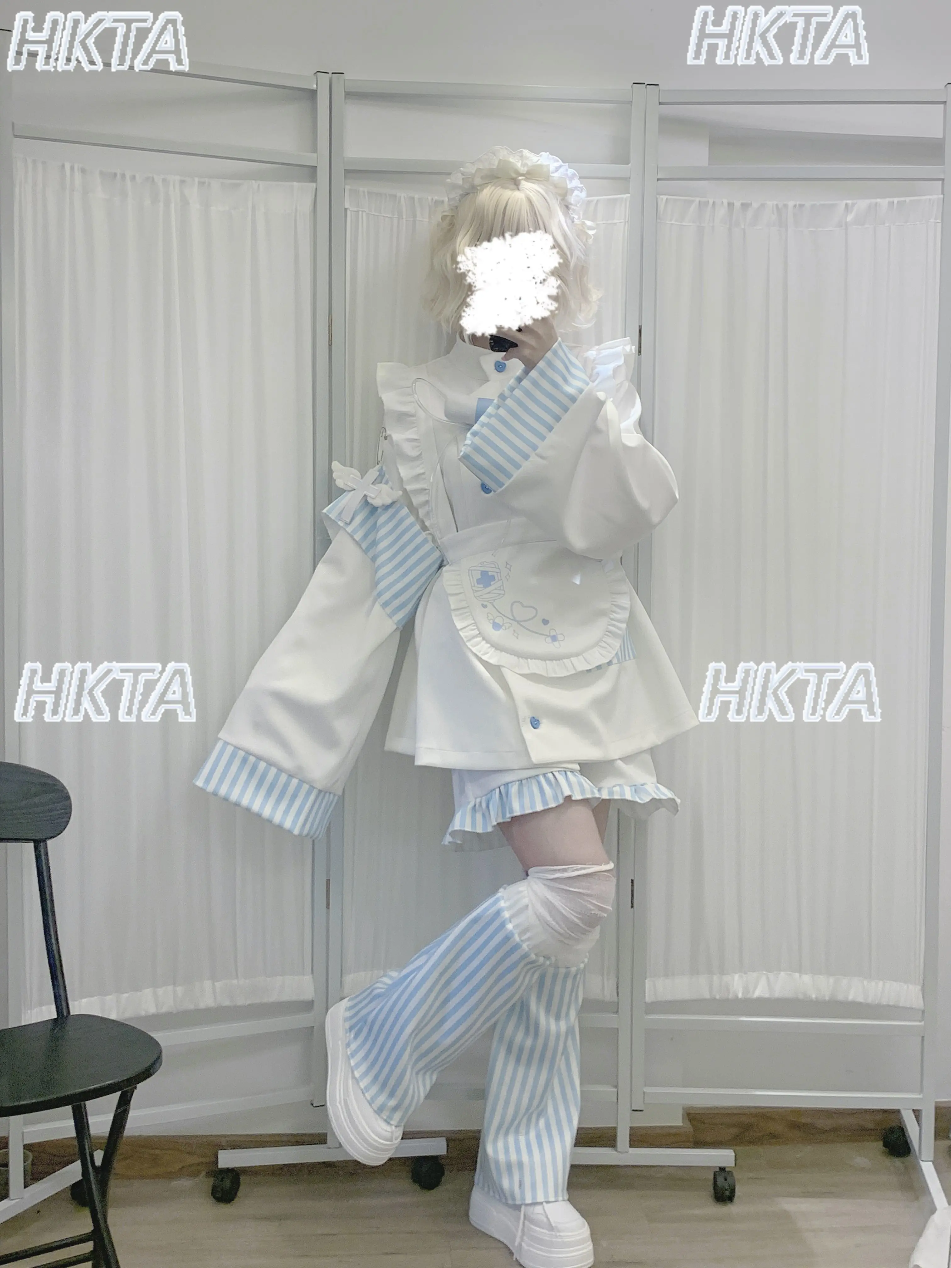 

Original Mass-Produced Water Color Loose Coat Women Girls Y2K Asian Culture Cute Medical Angel Wings Hoodies Shorts Set Outfits