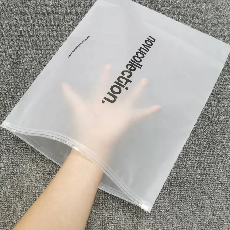 200pcs-frosted-clear-plastic-zipper-bags-waterproof-matte-portable-travel-storage-pouch-for-clothes-custom-logo-available