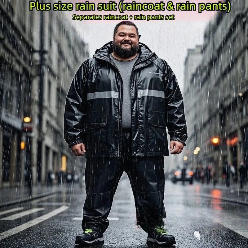 7XL-9XL Rain Suit Big Size Raincoat Top and Bottom set Split Motorcycle Electric Vehicle Rainstorm Prevention Outdoor Riding