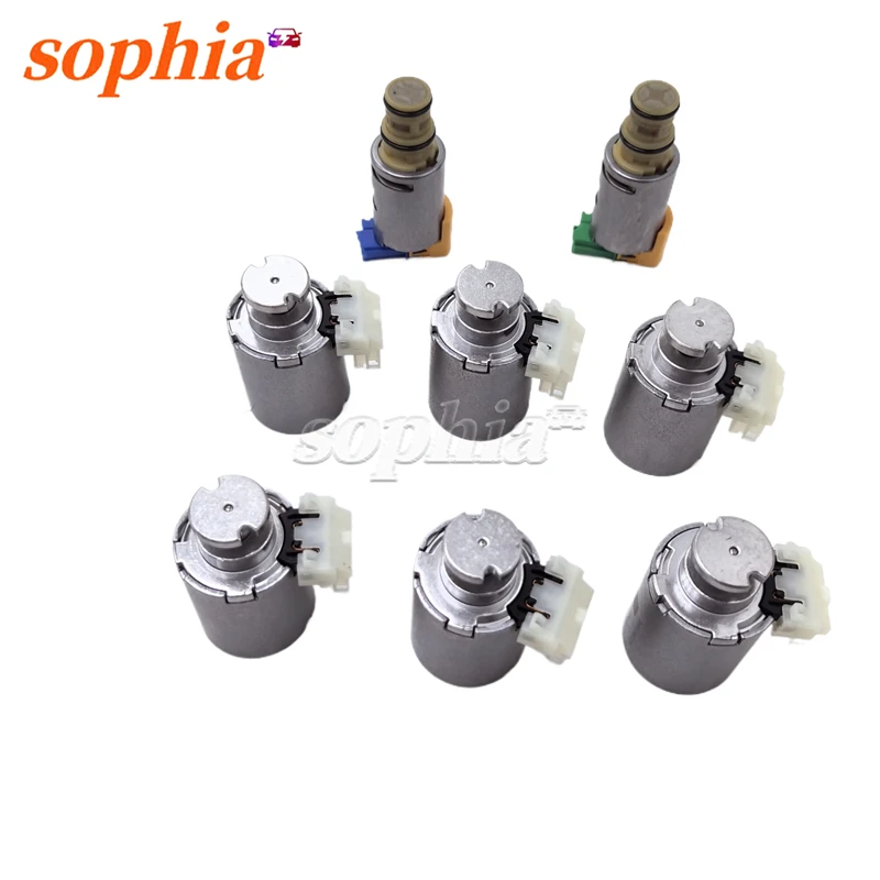 8Pcs Genuine New 10R60 10R80 Automatic Transmission Solenoid Kit for Ford Raptor F150 Mustang Roadrunner 2.2 Explorer