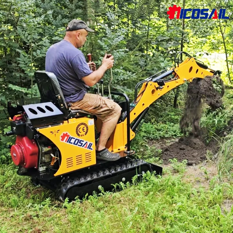 Free Shipping Low Price Mini Excavator Euro5 Epa 1.2ton 1.6ton 3.5 Ton Small Digge Farm Bagger Factory Excavator