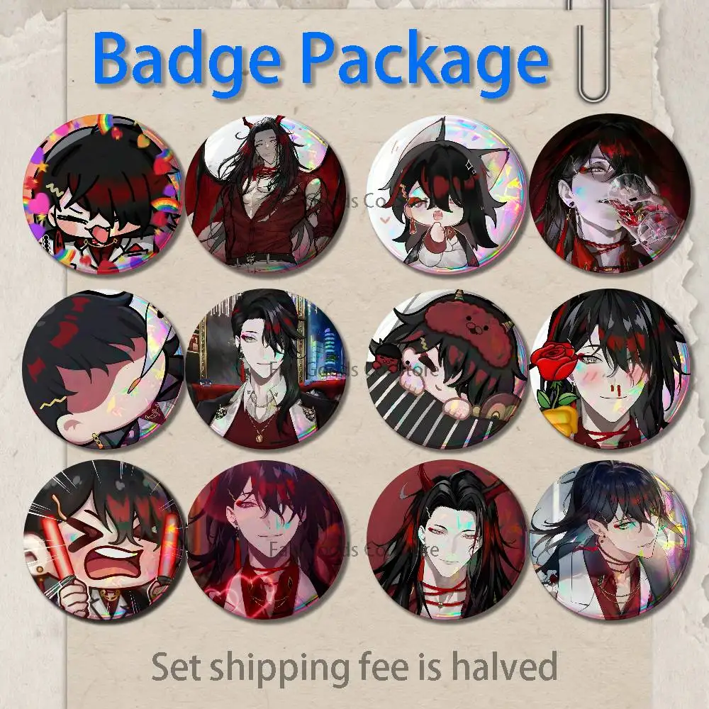 

V-Vox A-Akuma 2-piece set Pins Backpack Clothes Jewelry Accessories Cartoon Round Brooch Button Badge Fans Collection Gifts