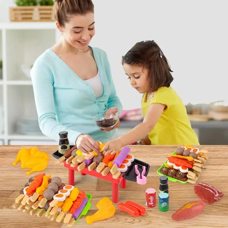 1 ensemble de simulation de nourriture Cosplay, cadeau éducatif pour bébé, jouets de cuisine pour enfants, ustensiles de cuisine pour barbecue, jouets de cuisine