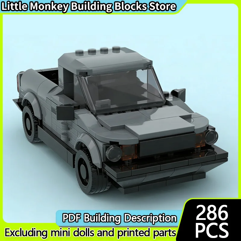 Speed Racing Car Model MOC Building Bricks Pickup Truck Modular Technology Children Holiday Gifts Assemble Toys Suit
