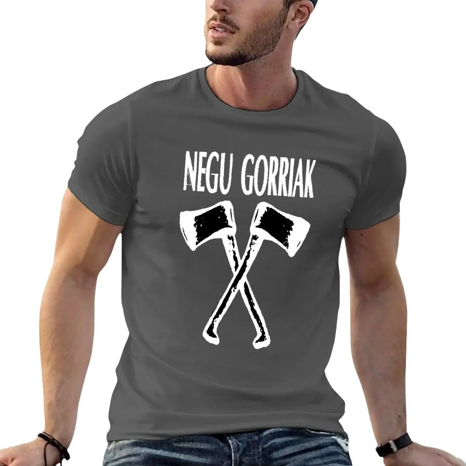 New Negu Gorriak T-Shirt sweat heavyweight boys animal shirt vintage clothes print men graphic t shirts streetwear  harajuku