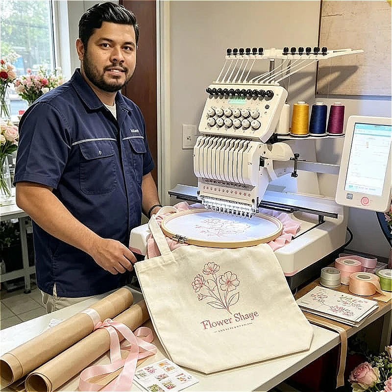 Sale Small Business Embroidery Machine 15 Needle 1200 SPM Single Head for T Shirt Hat Personalized Gift Shop Customized Hot Sale