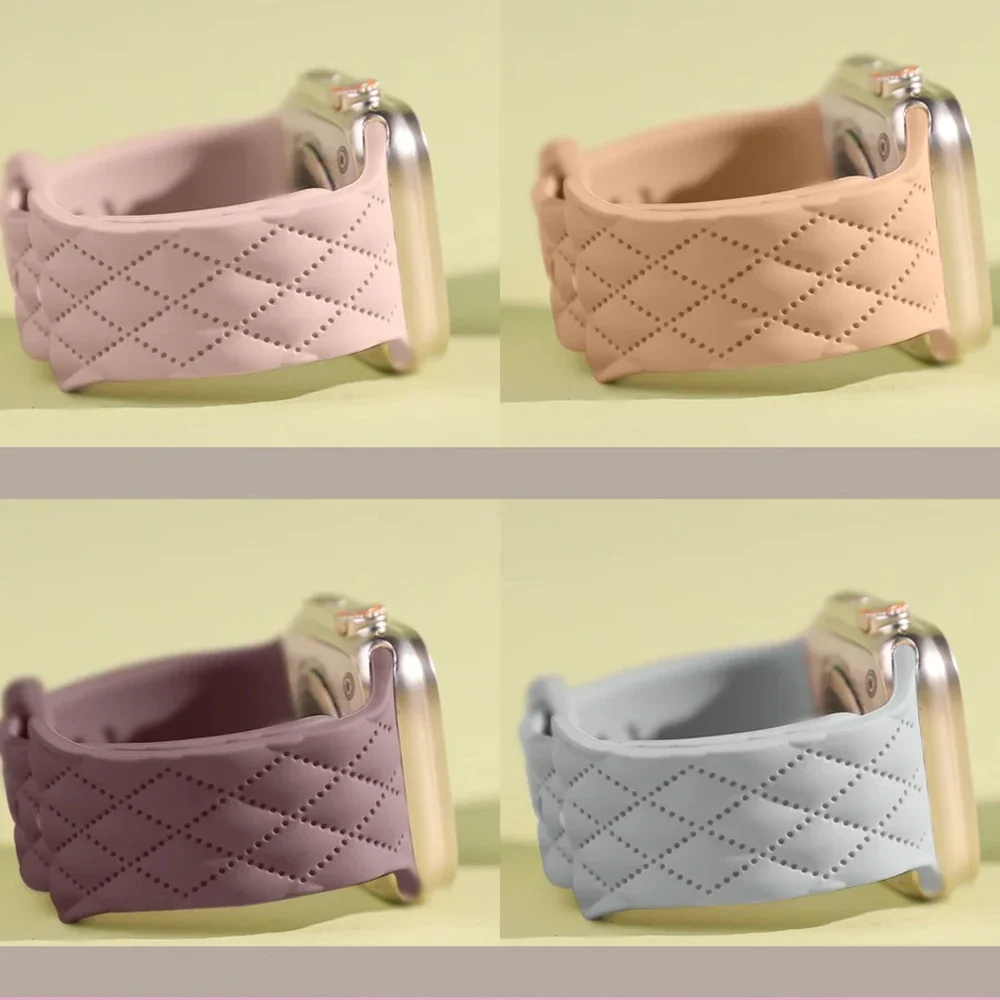 الرياضة الفرقة لسلسلة ساعات أبل SE 10 8 9 7 6 5 44 مللي متر 42 46 45 مللي متر 41 مللي متر الترا 2 49 مللي متر سيليكون سوار كوريا iwatch الأشرطة 2026