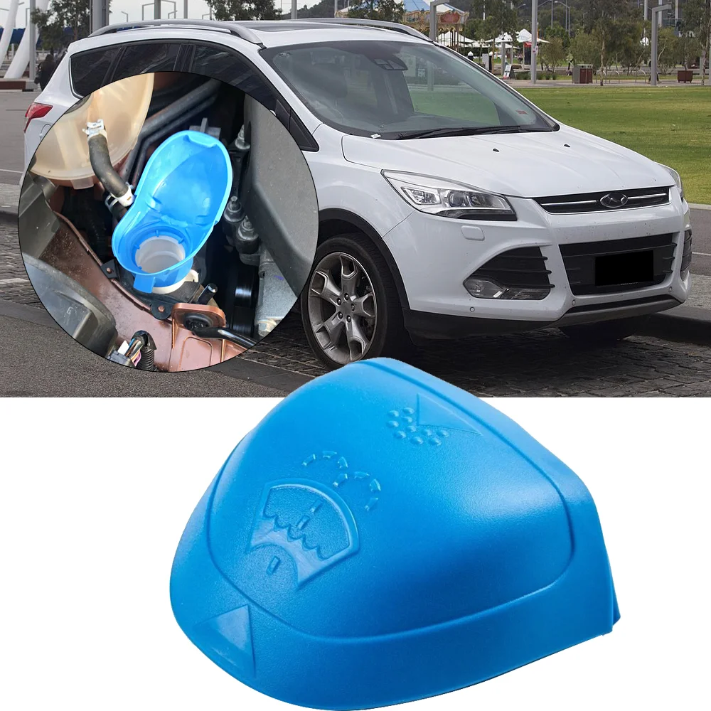 Car Windshield Wiper Washer Fluid Reservoir Tank Bottle Cover Cap For Ford Kuga Escape Edge Fiesta Focus MK2 MK3 MK4 Taurus