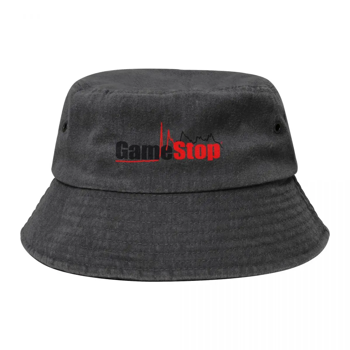 

GameStop logo with GME chart Bucket Hat Wild Ball Hat fashionable party Hat Baseball For Men Women's