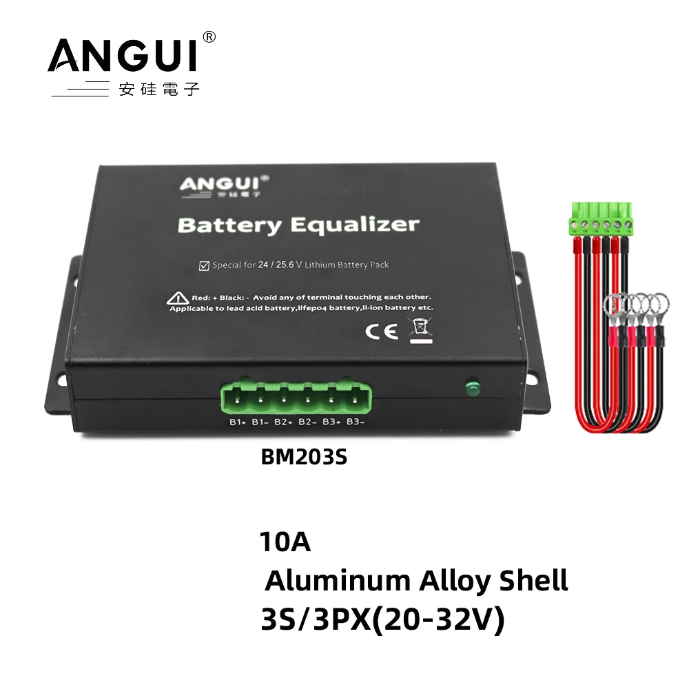 ANGUI Batterij-equalizer Actief 48V BM202S HC01 24V LED-display 2 x 24V Loodzuurgelbatterijen Serie Balancer 2S Actief NCM 48V