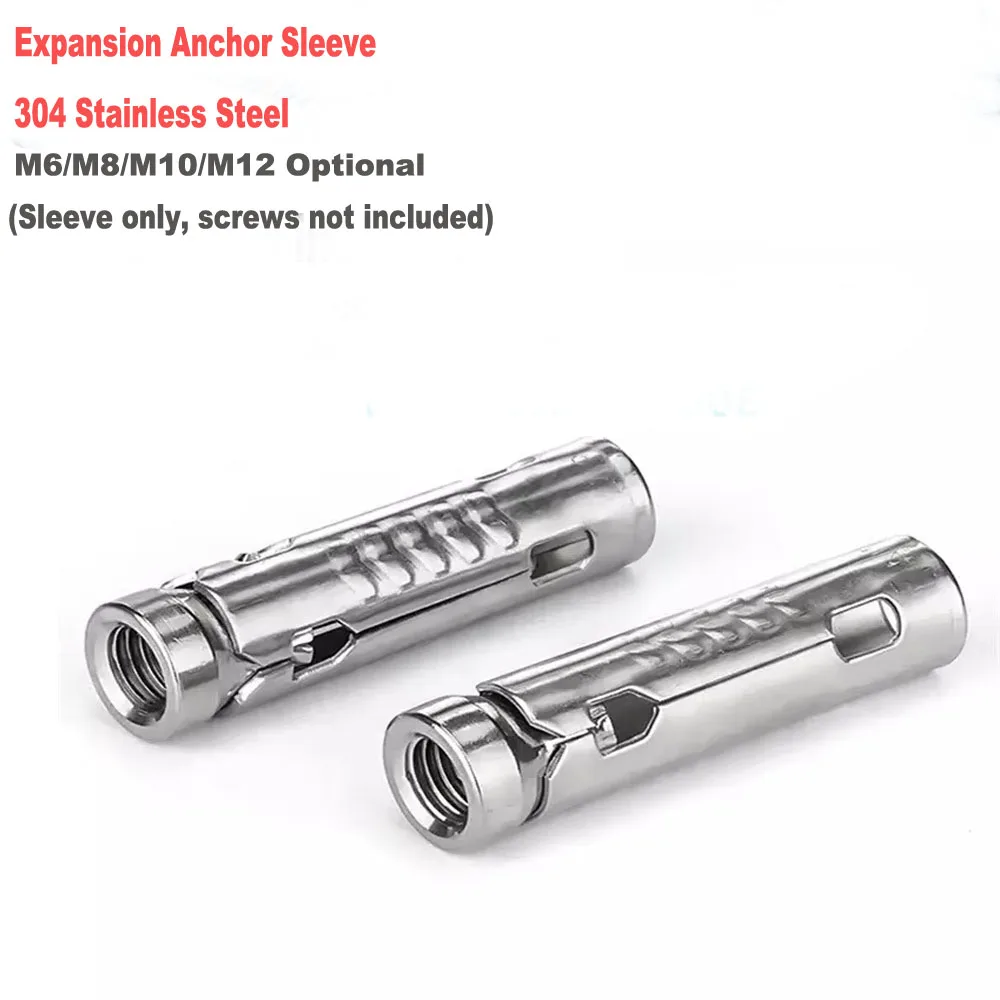 304 Stainless Steel Internal Expansion Bolt M6 M8 M10 M12 Fish Scale Tube Three Piece Integrated Gecko Concrete Anchor