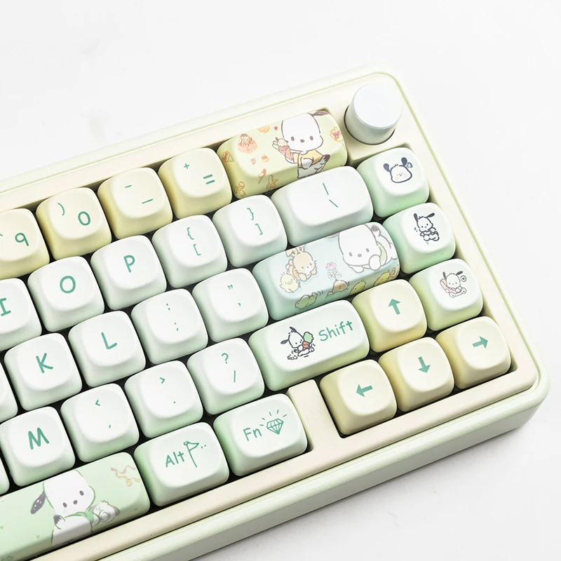 

Pochacco Anime Keycap PBT Sublimation High Mechanical Keyboard Small Complete Set Cute Collect Mechanical Keyboard Keycap Set