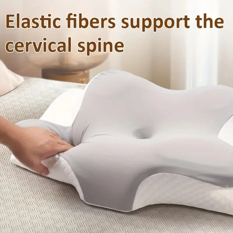 Oreiller cervical en mousse à mémoire de forme, ergonomique, orthopédique, pour le soutien du cou, adapté aux dormeurs sur le côté, le dos et le ventre