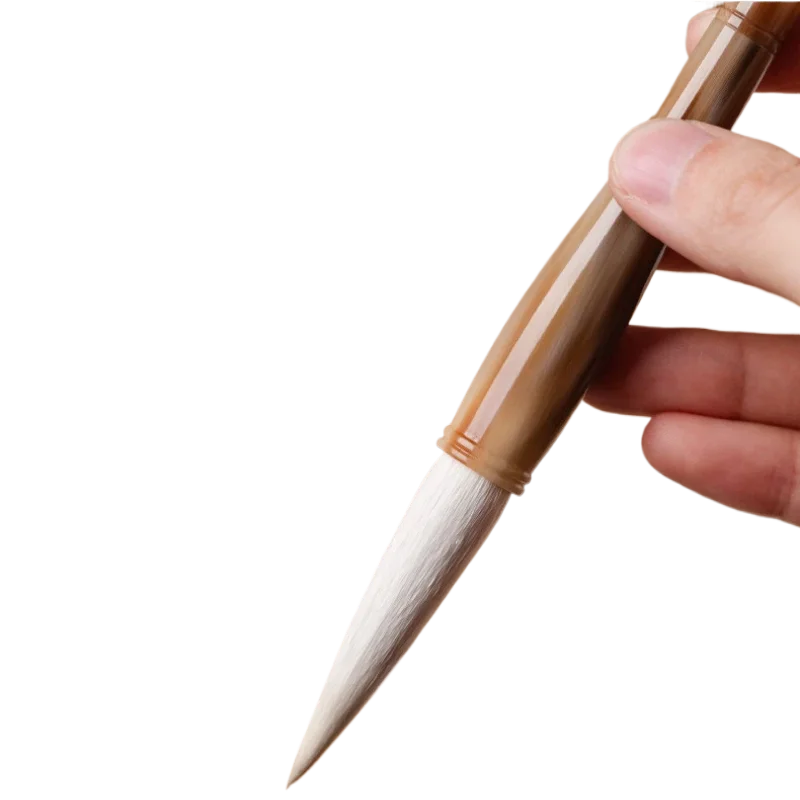 Large Size Goat Hair Calligraphy Brush Woolen Hair Spring Festival Couplets Writing Brush Ox Horn Handle Chinese Painting Brush