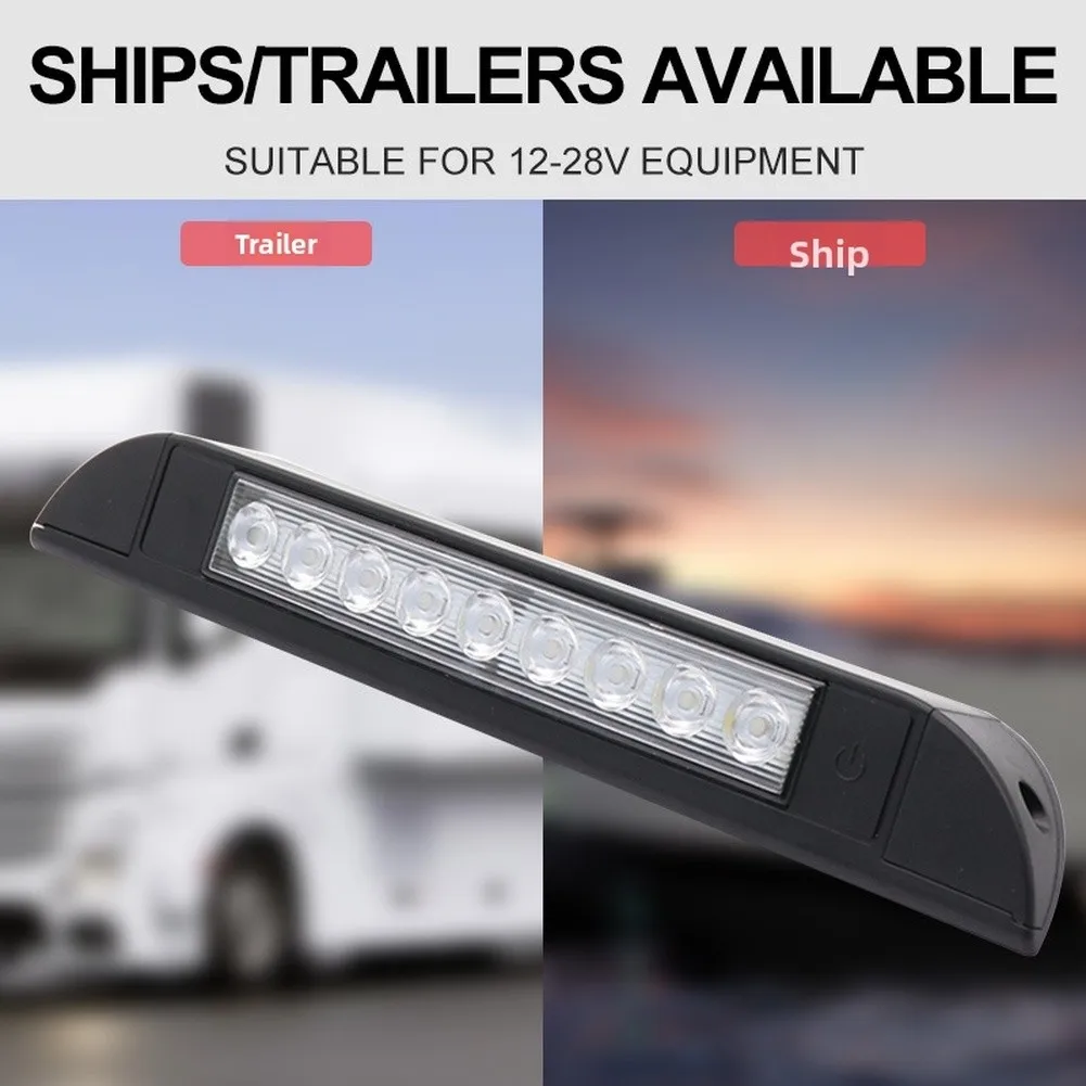 Marine LED Light RV Awning Light For Outdoor Camping Black Touch Control Led Light Led Light Touch Sensor Control