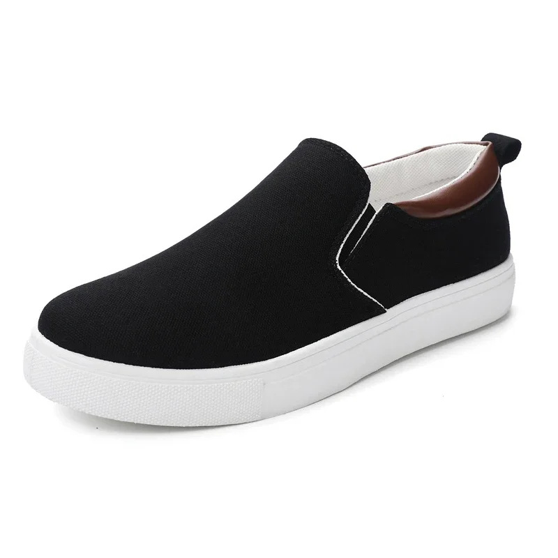 Men Canvas Shoe Casual Sneaker for MenLight Slip-on Vulcanized Comfortable Male Flats Loafers New Black Trainers Zapatos Hombre