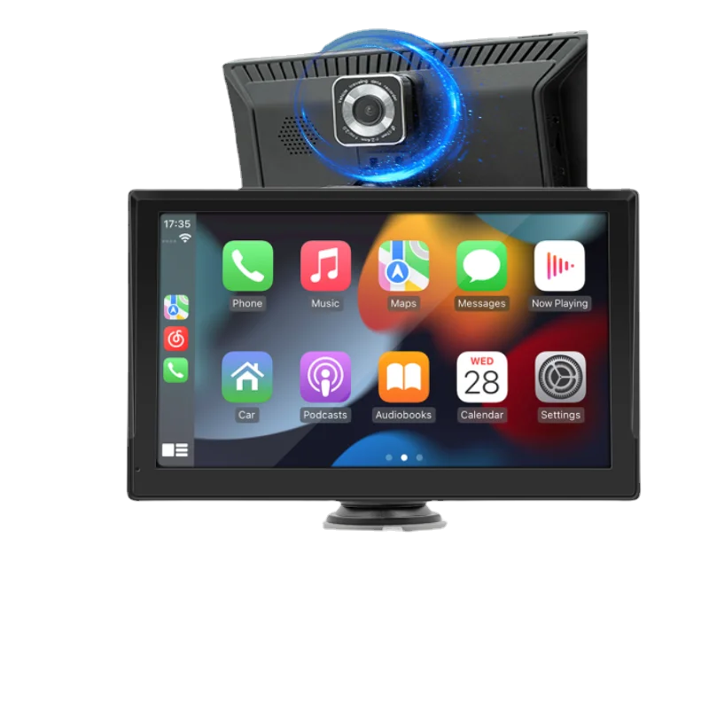 

2025 New 9 Inch Carplay GPS Navigation Car Video DVD Player Radio IPS Touch Screen Wireless Android Auto Dual Lens Carplay
