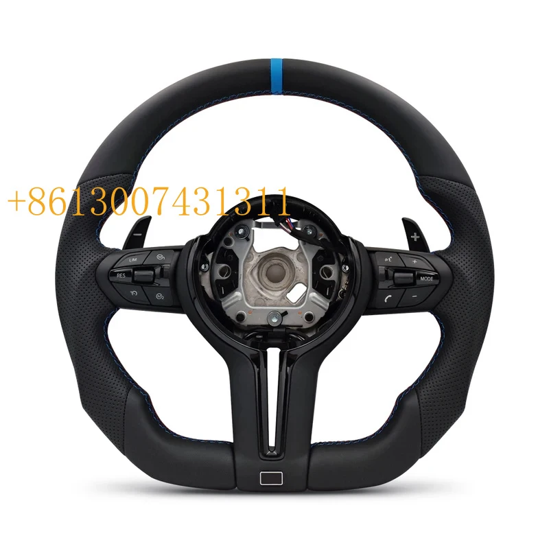 

toryWith Black Insert Trim Flat Bottom Leather Sport Steering Wheel F10 F15 F16 F20 F30 F31 F35 F36 M3 F80 M4 F82 M5 F90