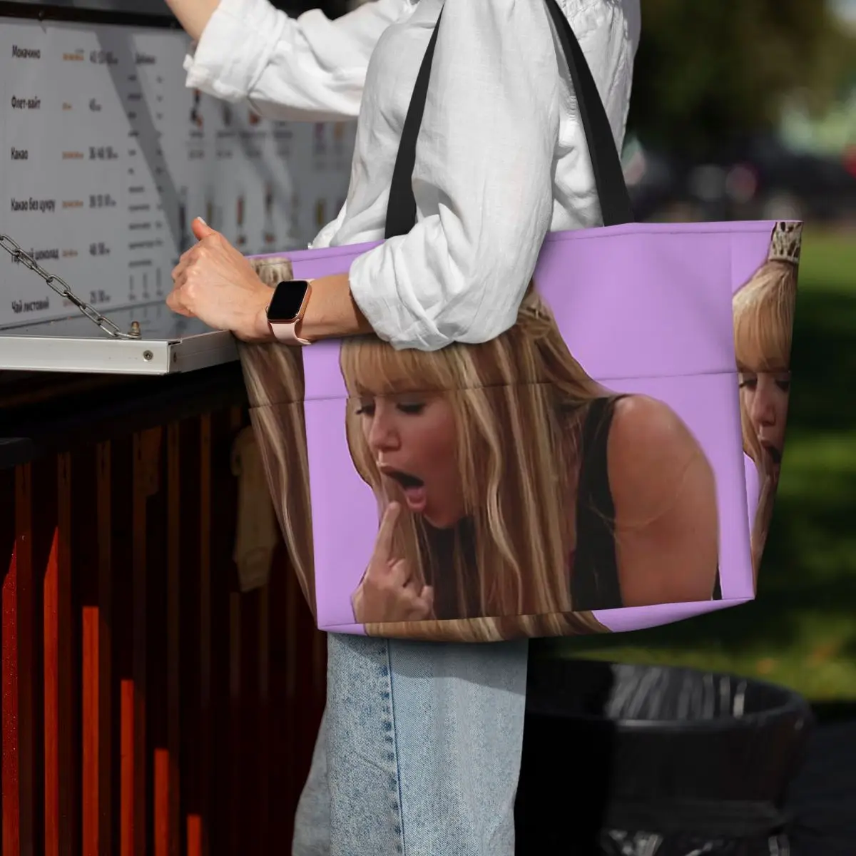 مضحك هانا مونتانا عصا حقيبة حمل على الشاطئ حقيبة رياضة رياضة اليوغا واق من المطر كبير حمل حقيبة المرأة حقيبة سفر حقيبة اللياقة البدنية