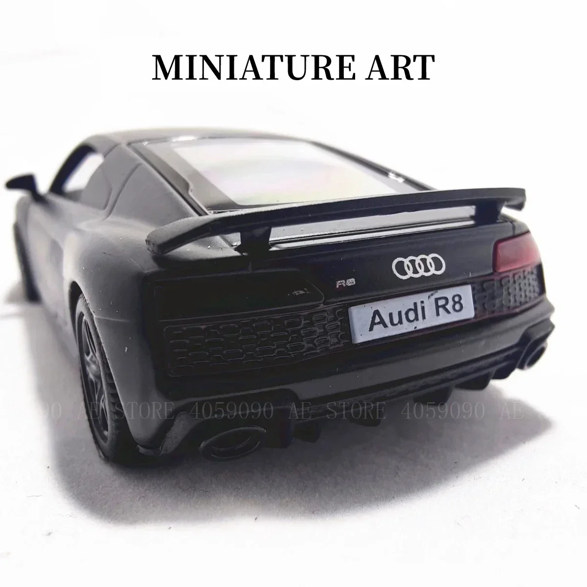 1:36 Audi R8 V10 Coupe Noire Metal Diecast Car Model Repilca Scale Miniature Collection Vehicle Hobby Kid Toy for Boy Xmas Gift