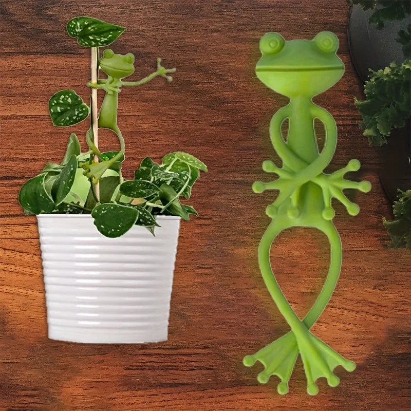 The frog shaped plant shelf can provide support for the plant growth process and make the plant grow more vigorously plant stand image 3