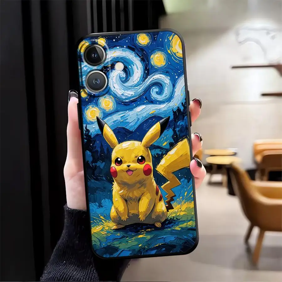 

Japanese Pokemons Case for iPhone 11 X XS XR SE 12 13 Mini 14 7 8 17 16 Pro Max 17Air 15 Plus Soft Back Phone Cover