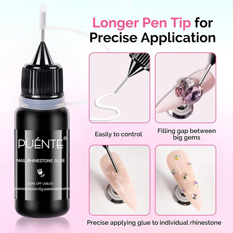 10 جرام غير مسح حجر الراين الغراء هلام مجوهرات حافة ختم الغراء جيل للأظافر لتشكيل ثلاثية الأبعاد تصميم الكروم نقع قبالة الأشعة فوق البنفسجية مسمار الفن الورنيش #4