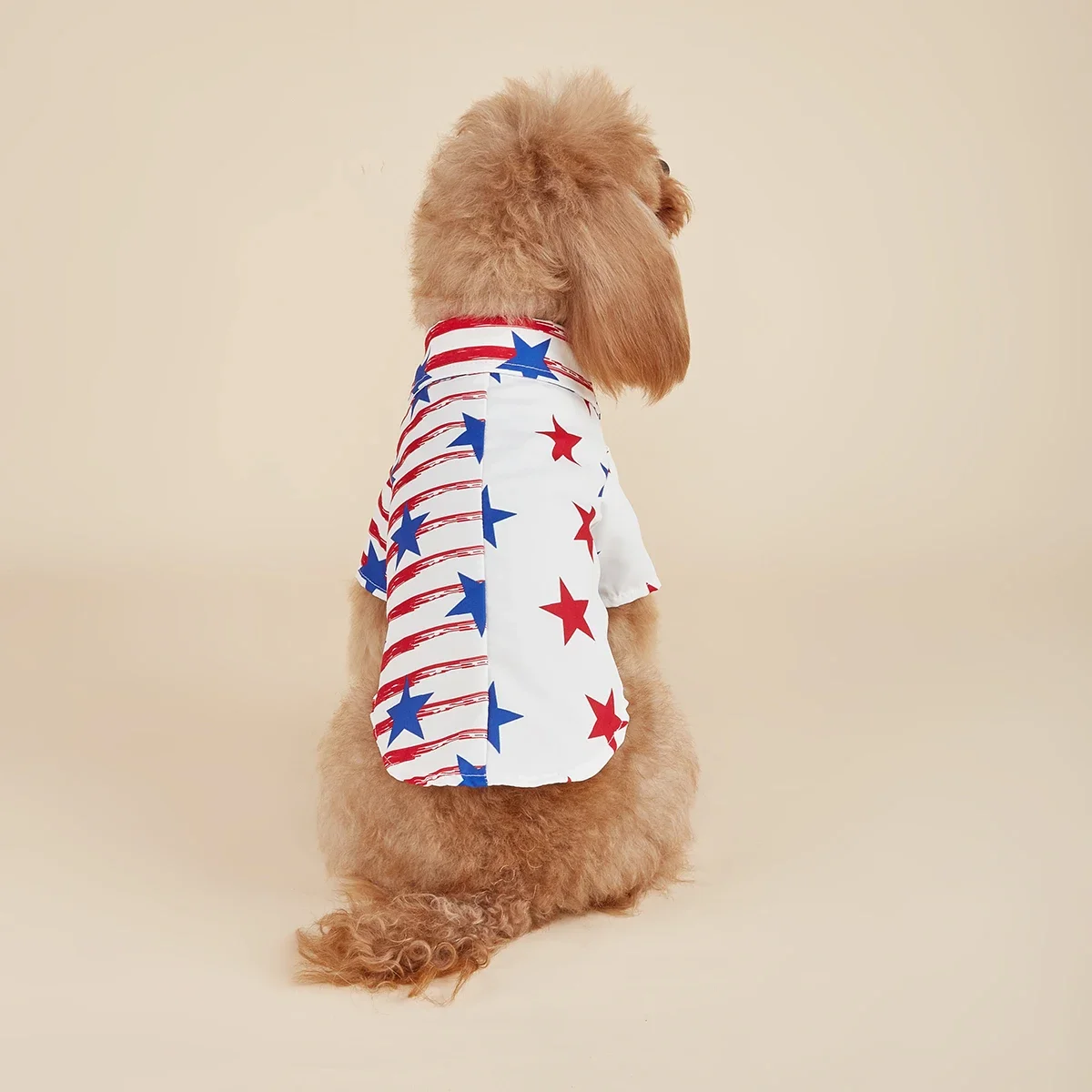 Striped Dog Shirt,American Flag Star Dog Clothes for Small Dogs Girl Boy Costume, Puppy Onesie, Pet Cat Outfit Independence Day