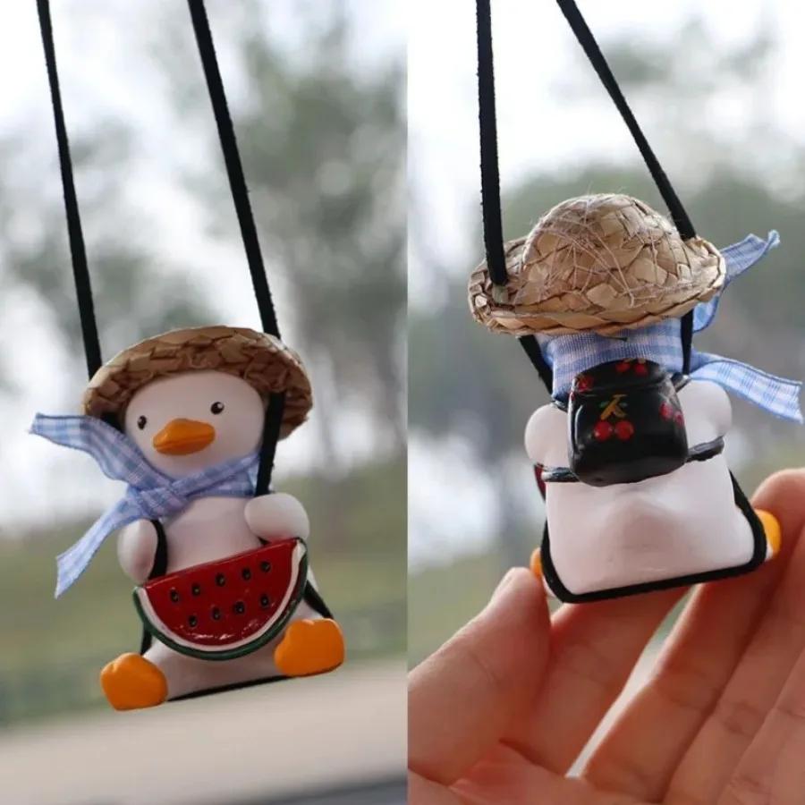 

Car Pendant - Cute Anime Little Duck Swing, Auto Rearview Mirror Hanging Ornament, Interior Decor Accessory, Suitable as Gifts