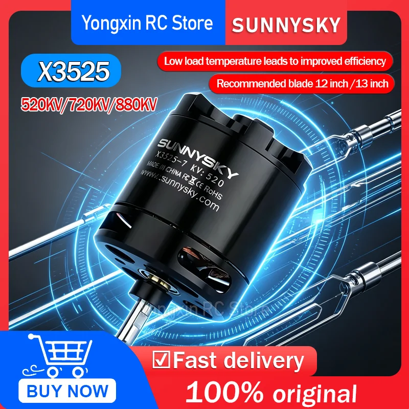 

Бесколлекторный двигатель SUNNYSKY X3525 520KV/720KV/880KV для радиоуправляемых 3D-дронов, вертолетов и самолетов с фиксированным крылом, запчасти и аксессуары
