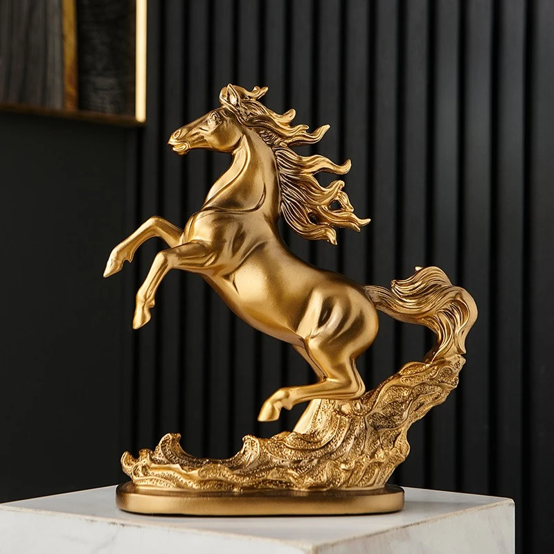 Ma Zhigong Decoration Home Resin Victory Horse Statue, Living Room, Cabinet, Office Desktop Decoration Animal Statue Sculpture