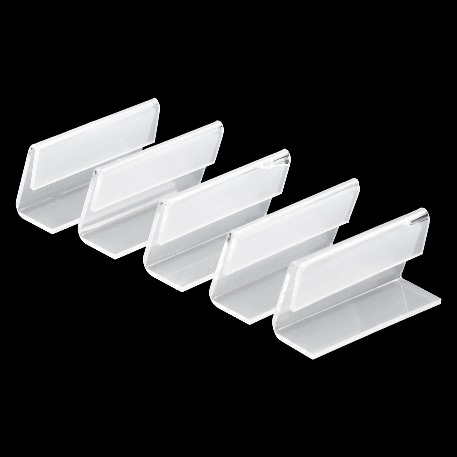 Convenient Useful Price Tag Stand 25pcs for acrylic Display Holder Label for mini Plastic Racks Sign Transparent