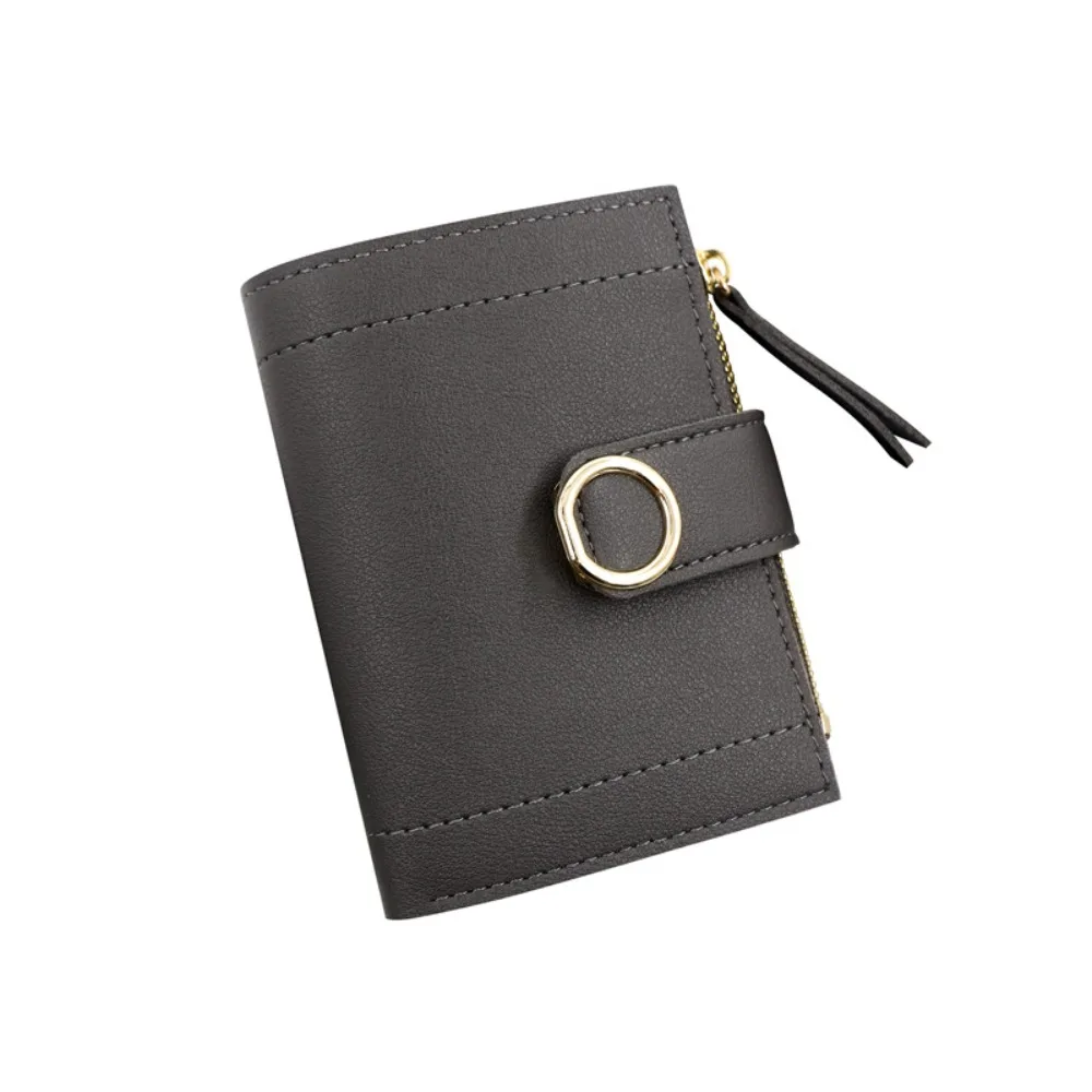 PU Leather Women Wallet Zipper Large Capacity Coin Purse Multiple Card Slots Wear-resistant Card Holder For Girls Women's