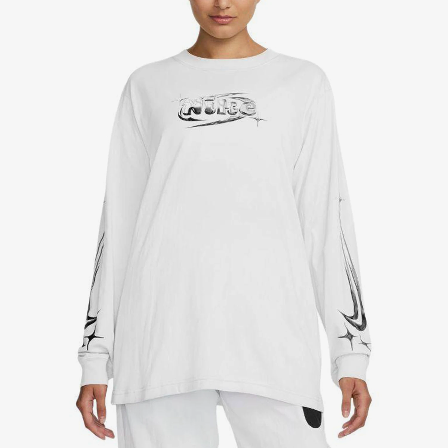 

Официальная женская трикотажная рубашка с длинным рукавом Nike FQ5675-100