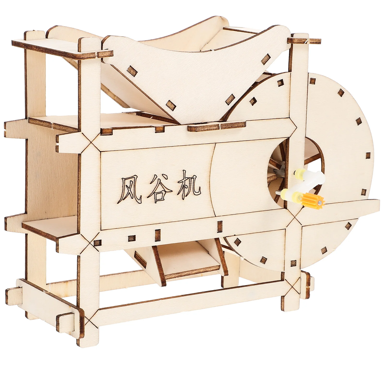 Mesin Perontok Padi Manual DIY Kit Eksperimen Sains Edukatif Pembelajaran Sains Proyek Kayu Portabel untuk Anak-Anak
