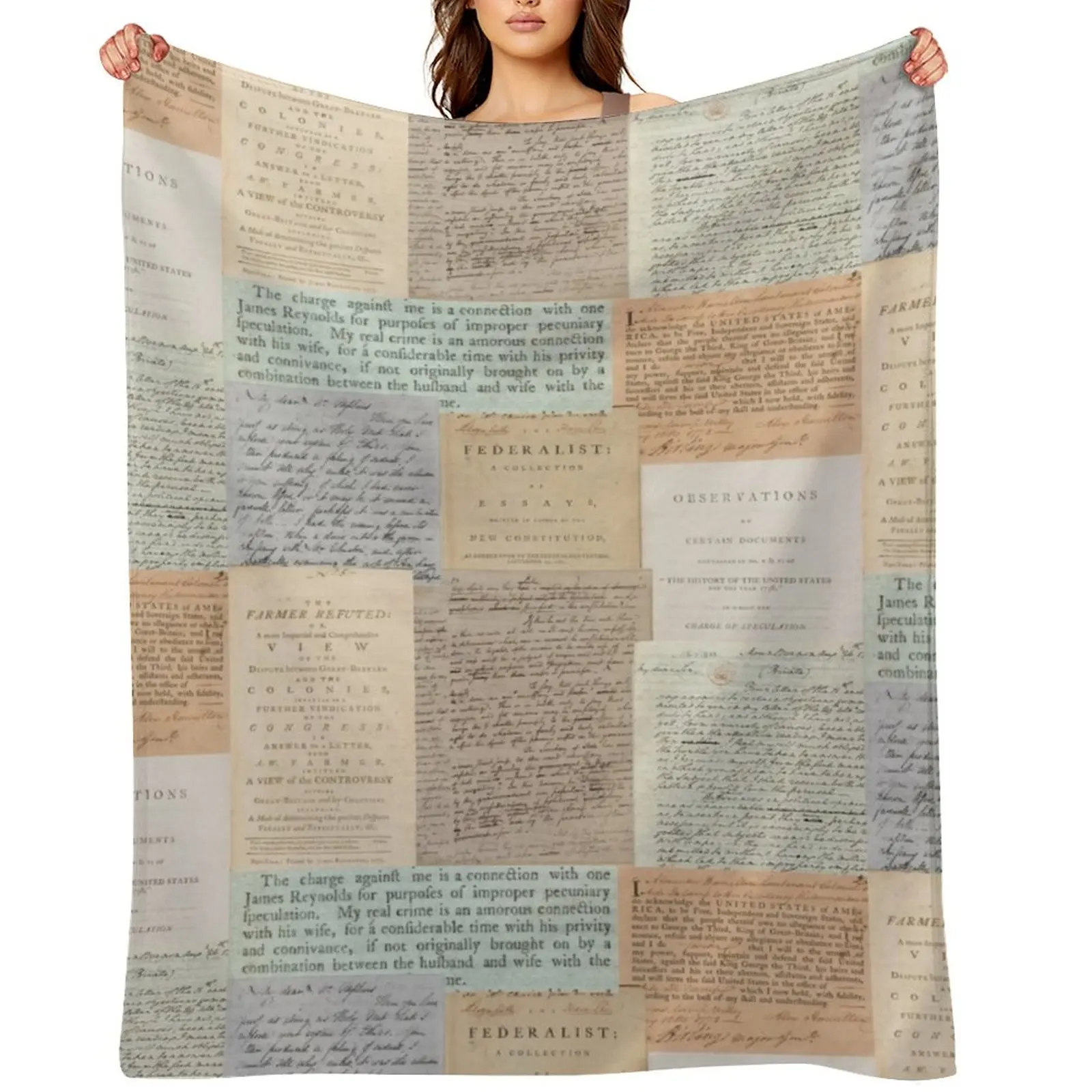 

Alexander Hamilton Papers Collection Throw Blanket Bed For Sofa Thin Sofa Quilt Hairy Blankets