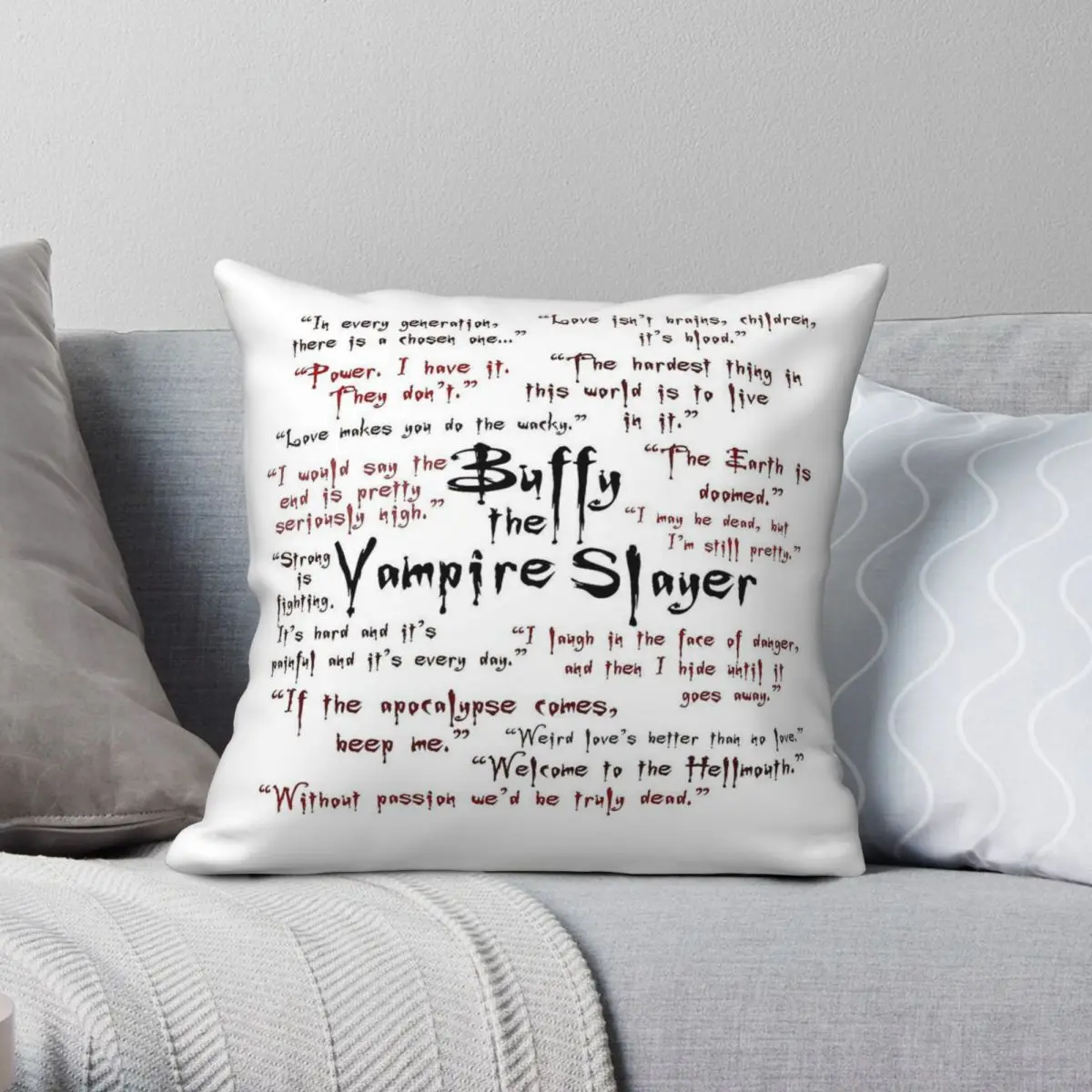 Buffy The Vampire Slayer Square Pillowcase Polyester Linen Velvet Creative Decorative Throw Pillow Case Sofa Seater Cushion