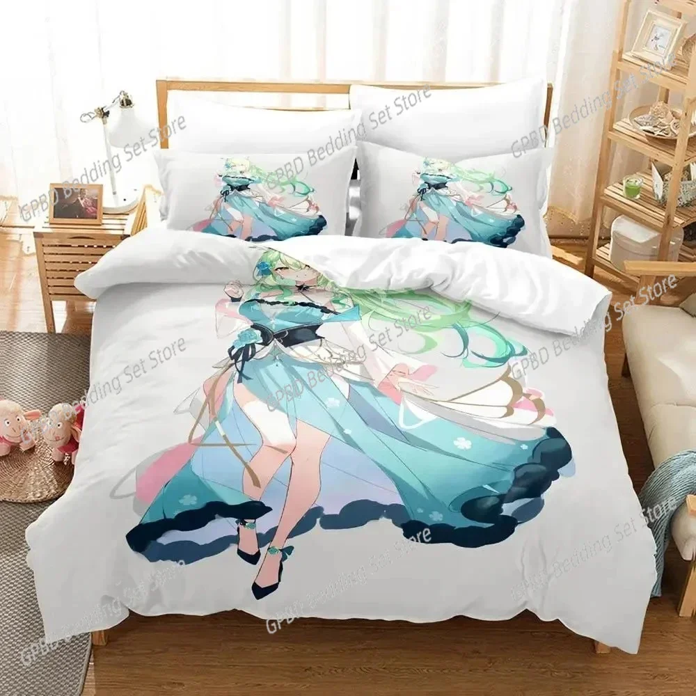 

Anime Ceres Fauna Ch. hololive-EN Comfortable Duvet Quilt Cover Pillowcase Bedding Set Children Bedroom Decoration Home Textile