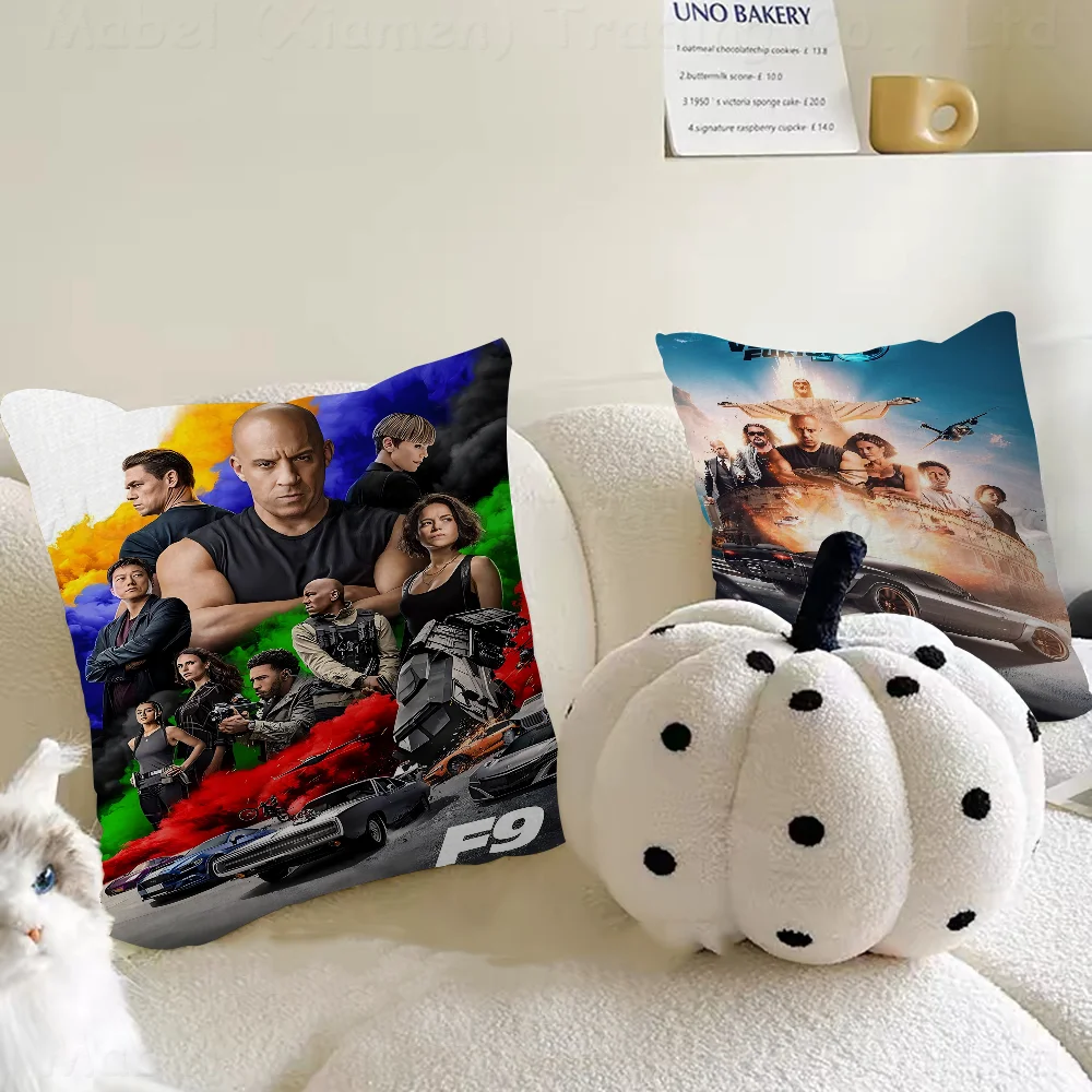 Movie Fast & Furious Office Cushion Pillowcase Car Cushion Cover45X45CM Lumbar Pillowcase Sofa Pillowcover