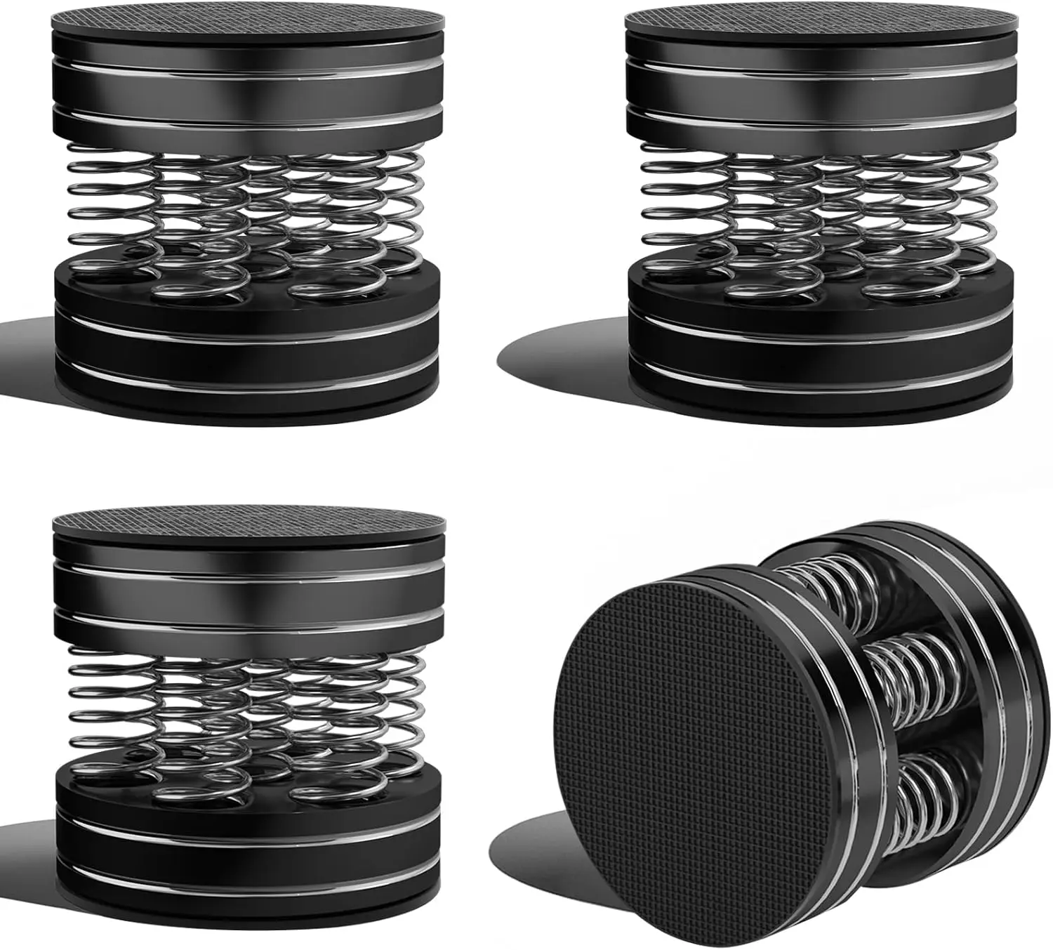 

Preffair 4 Pieces 44x38 mm Aluminium Speaker Isolation Feet, anti vibration Feet with Non-Slip Rubber Buffers