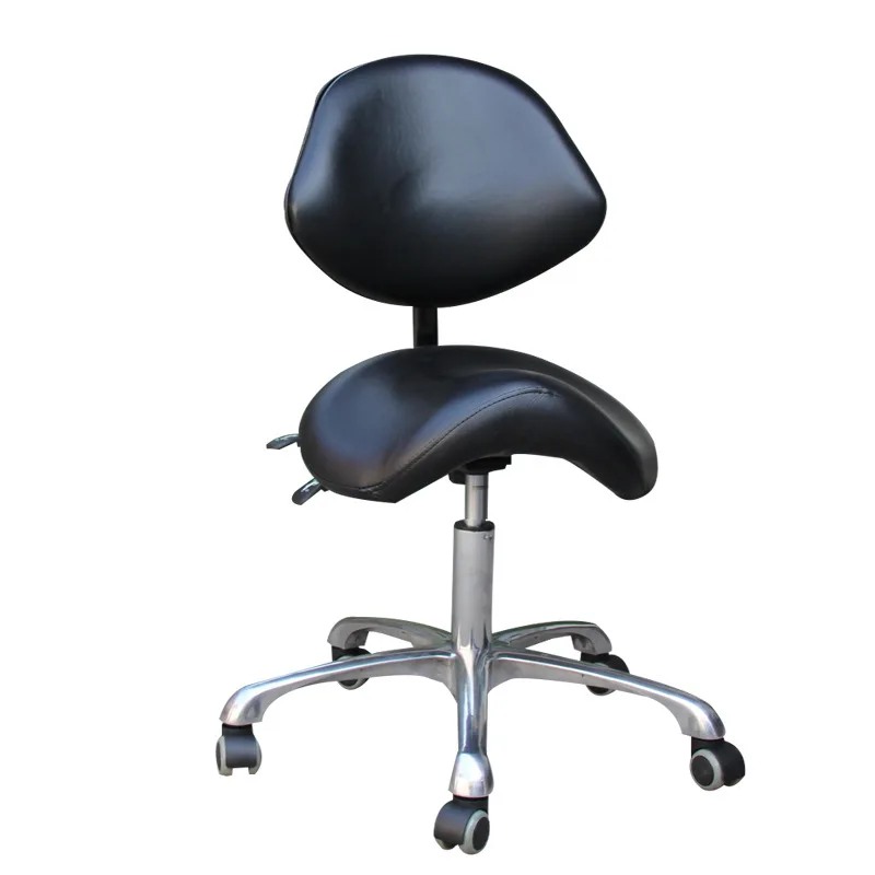 

Ergonomic Swivel Dental Chair Saddle Doctor's Stool Adjustable Backrest Leather Dentist Spa Rolling Chair Beauty Salon Clinic