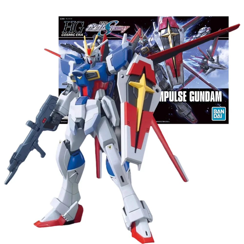 Bandai Genuine Original Gundam Model Kit Anime Figures HGCE 1/144 ZGMF-X56S/α Force Impulse Gundam Gunpla Action Figure Toys