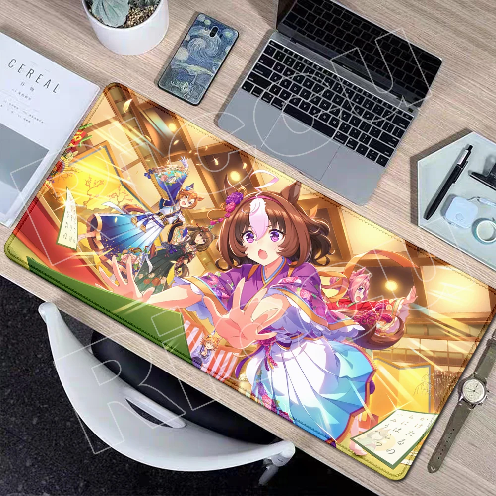 Umamusume Mousepad Kawaii Girl, ultraglatte Oberfläche, erweiterte Mauspads, Gummi-Gaming-Mauspads, Büro-Schreibtisch-Tastatur-Zubehör – Detail 9