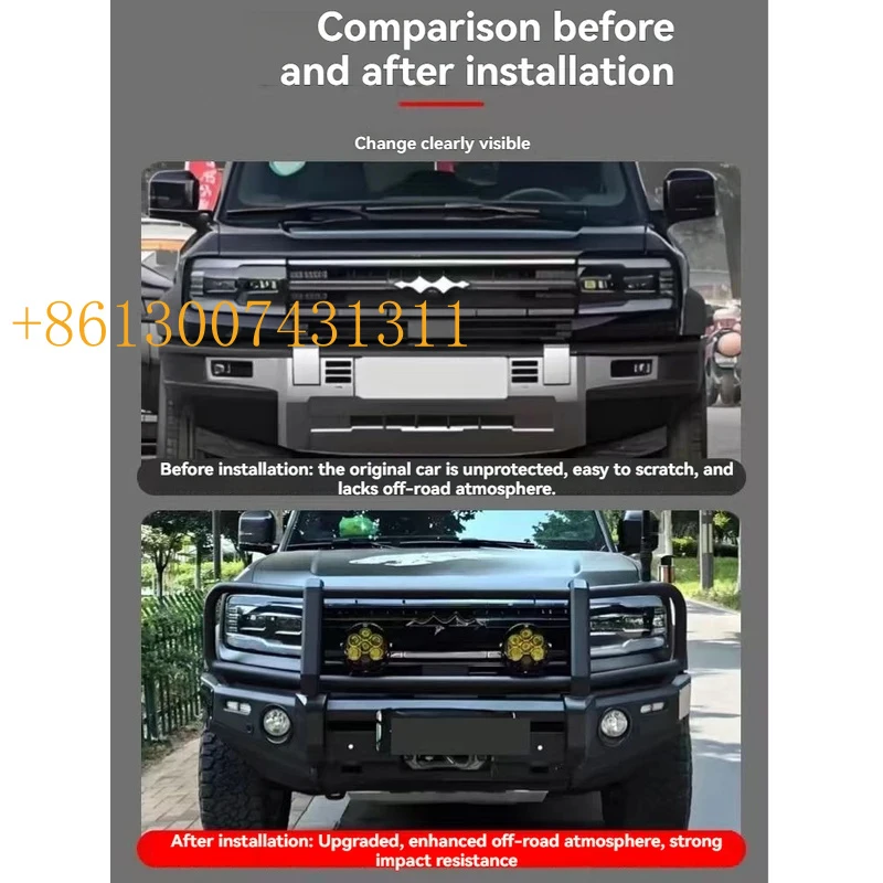 FactoryHot-selling Upgraded Manganese Steel Bull Railing Front Car Bumper 2024 Equation pard 5 Accessories