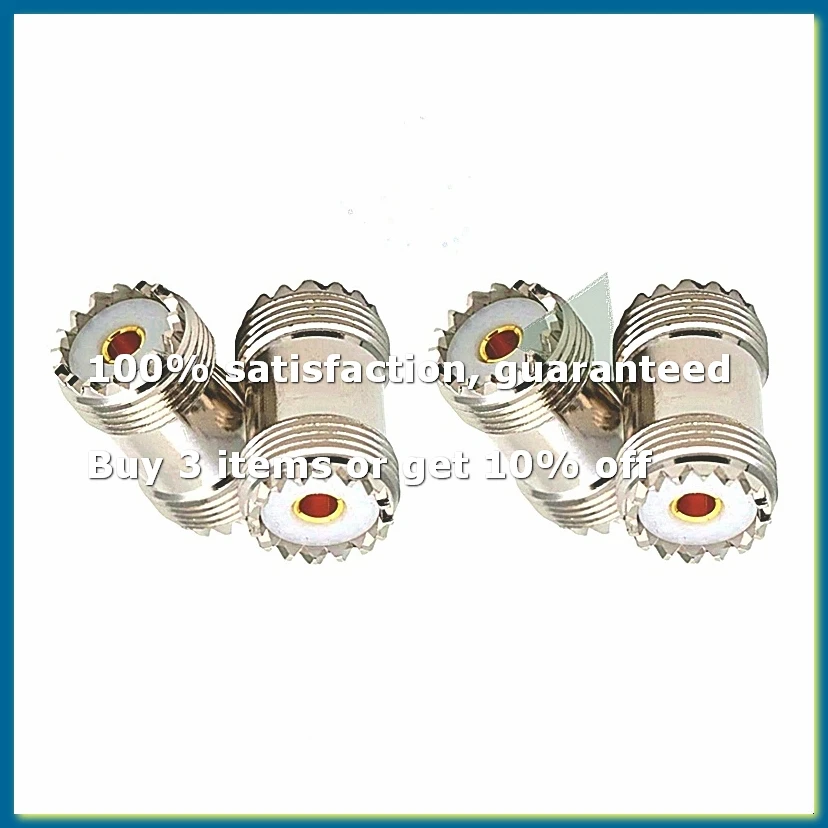 4 Pcs UHF SO239 Female to UHF Female Straight Connector Adapter for PL259 Male