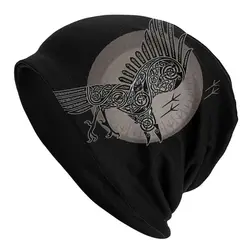 RAVEN Thin Skullies Beanies Fashion Caps For Men Women Viking Ski Caps Bonnet Hats